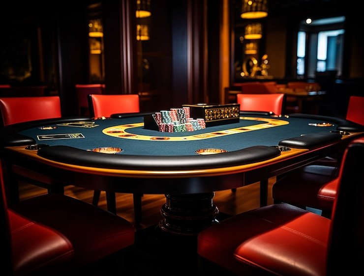 Meja Blackjack MH jili bernuansa biru